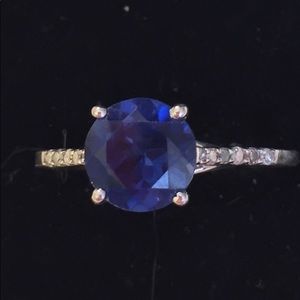 Lg Royal Blue & White Cz’s 8.7